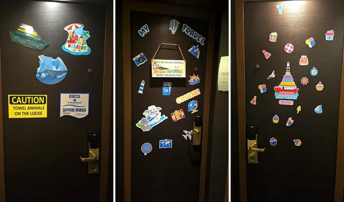 NCL 사파이어 멤버 크루즈 문 장식